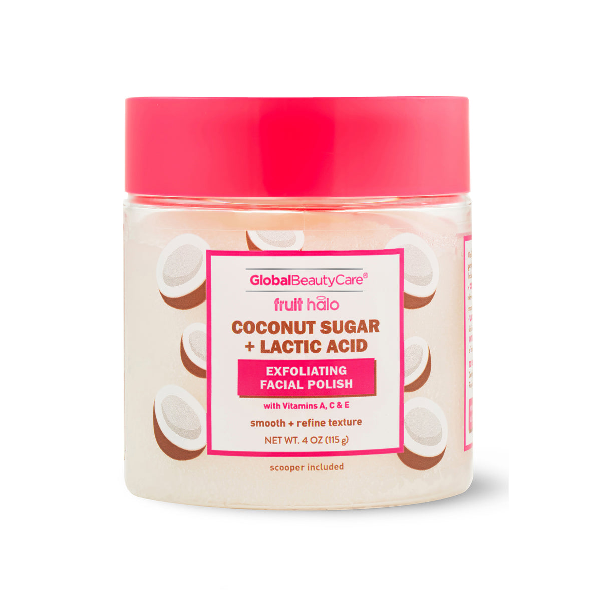 Coconut Sugar + Lactic Acid Exfoliating Facial Polish Global Beauty Care