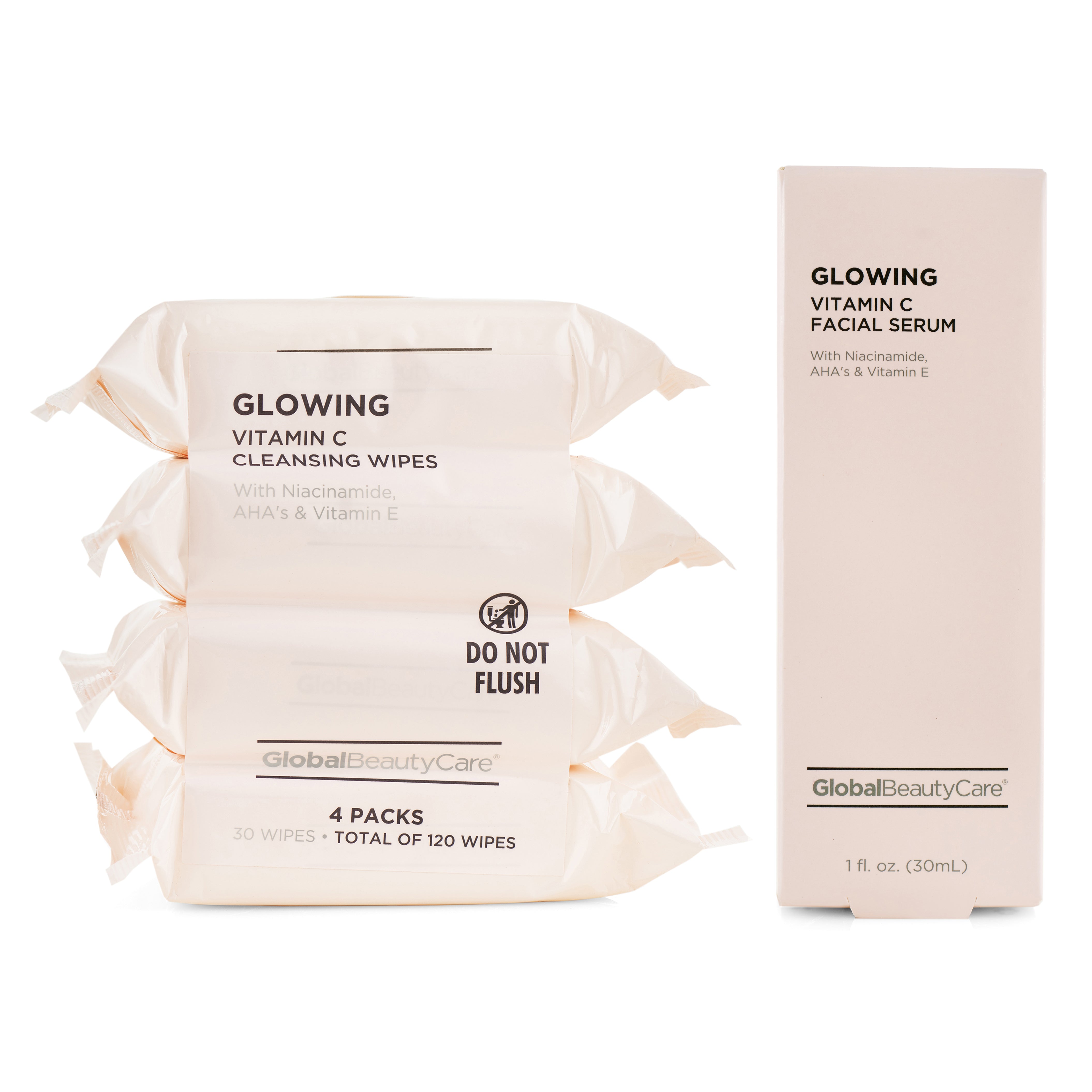 Bundle: Glowing Vitamin C Serum & Glowing Vitamin C Cleansing Wipes