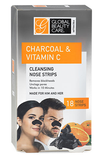 Global Beauty Care Charcoal & Vitamin C Cleansing Nose Strips 18ct