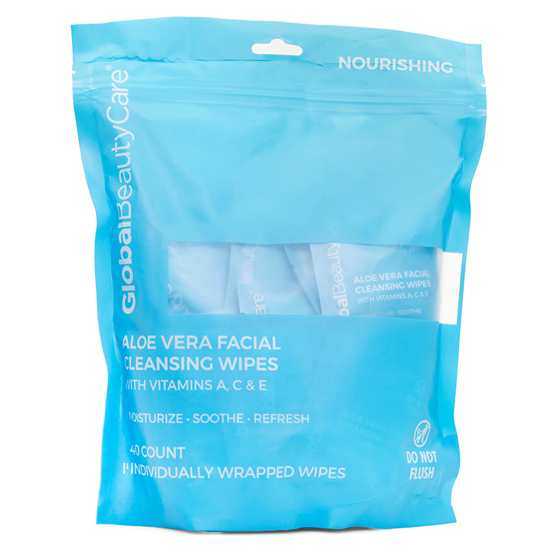 ALOE VERA FACIAL CLEANSING WIPES WITH VITAMINS A, C & E