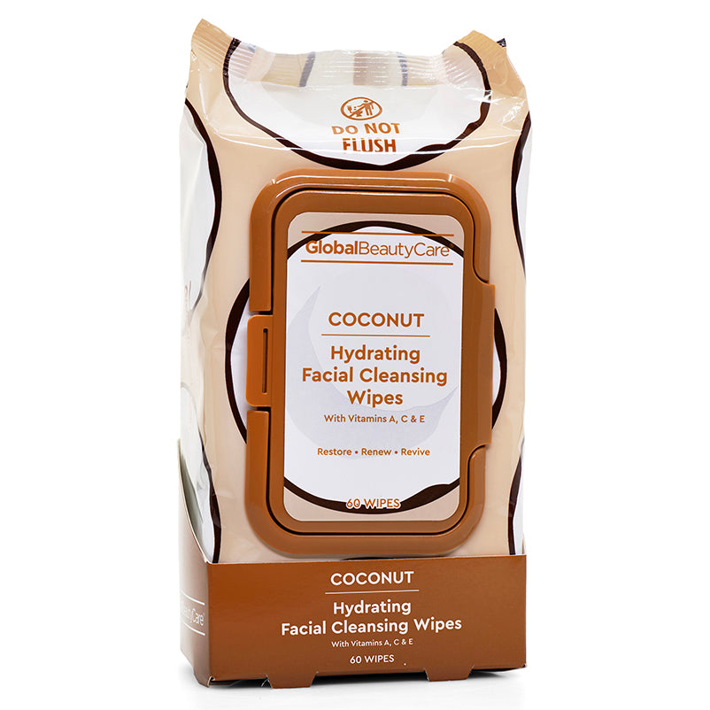 Global Beauty Care Coconut Hydrating Facial Cleansing Wipes
