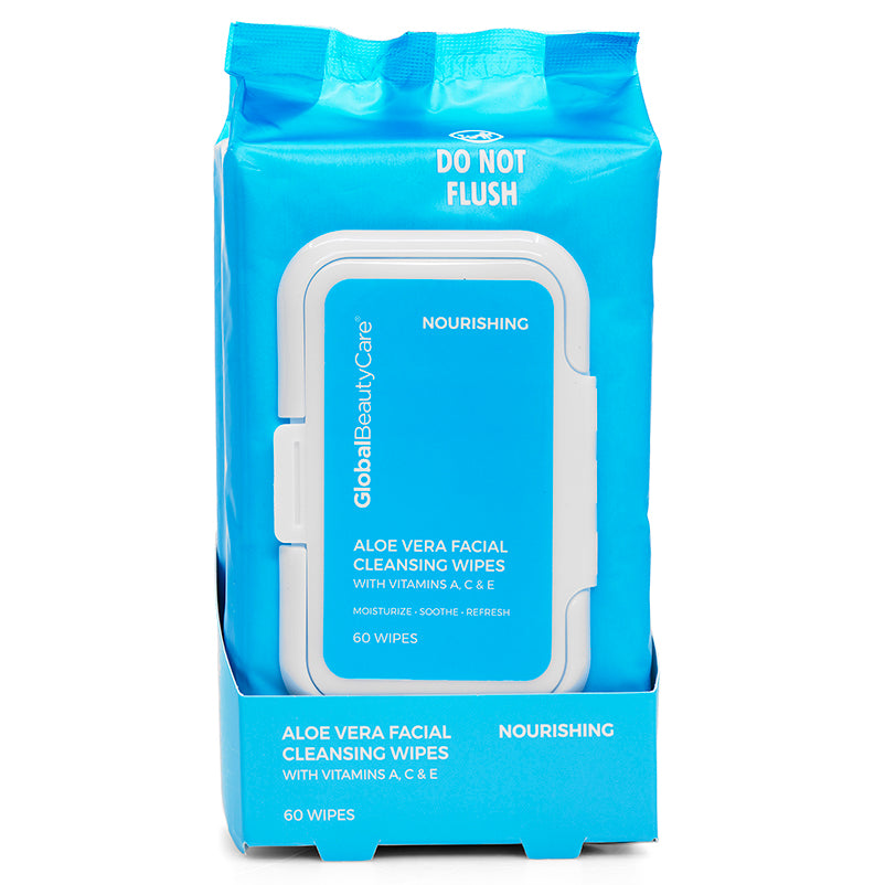 Global Beauty Care Aloe Vera Nourishing Facial Cleansing Wipes