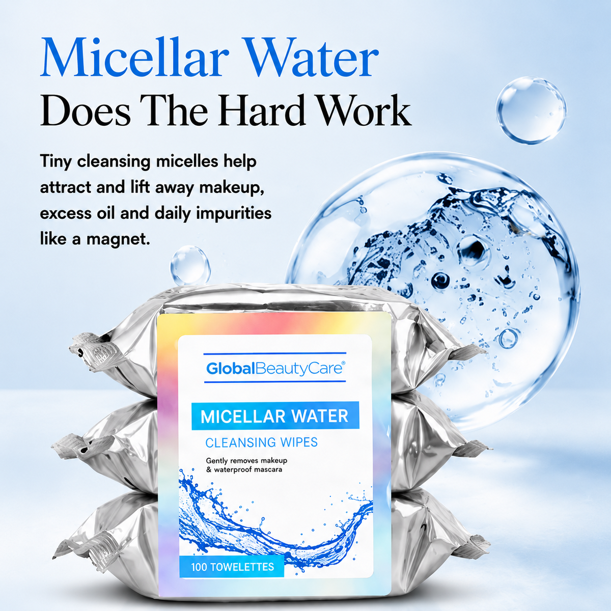 Micellar Wipe 4 pack - 100 Ct