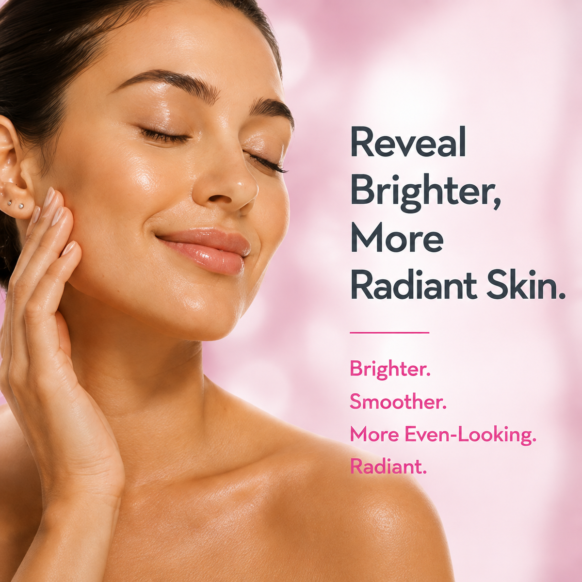 Global Beauty Care Glowing Vitamin C Collection 4-piece set lifestyle texture closeup
