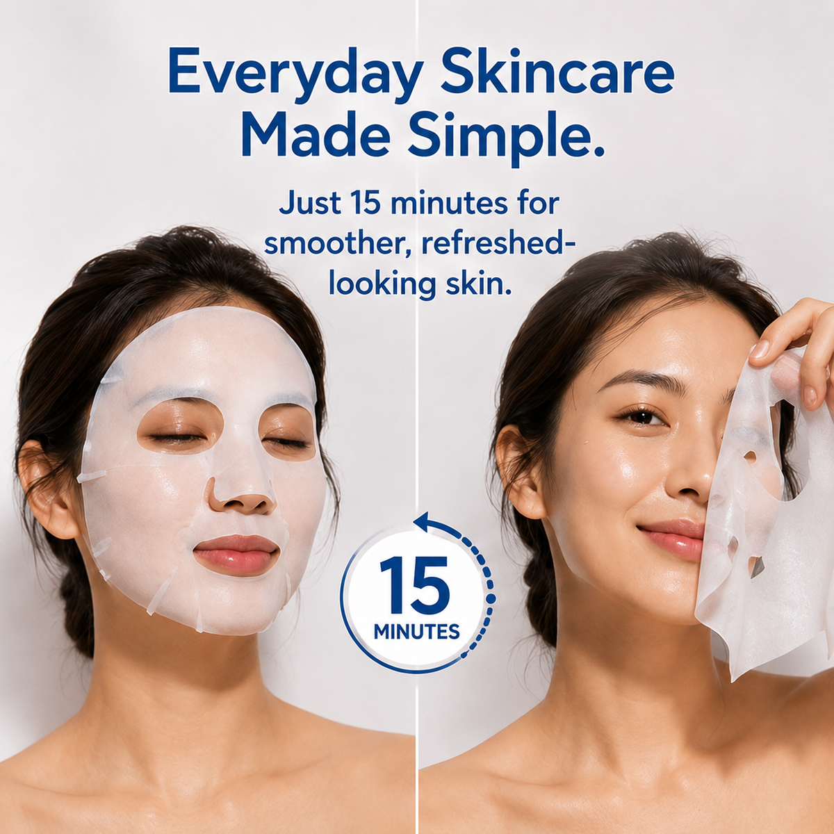 Global Beauty Care Niacinamide Glass Glow Cream Mask 3-pack lifestyle texture closeup