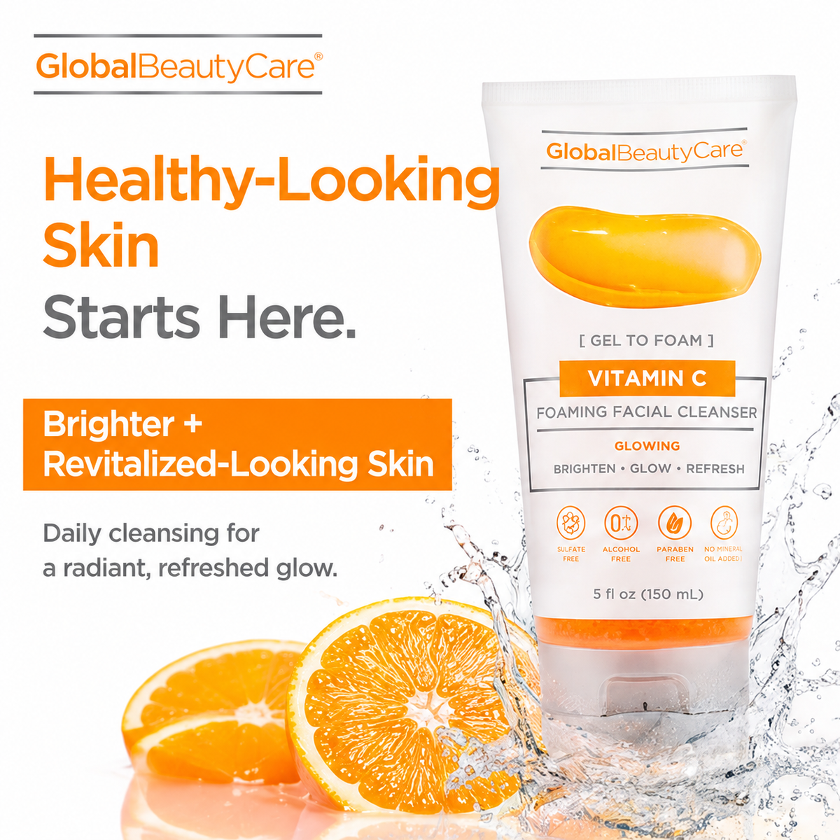 Vitamin C Brightening Foaming Facial Cleanser - 5oz