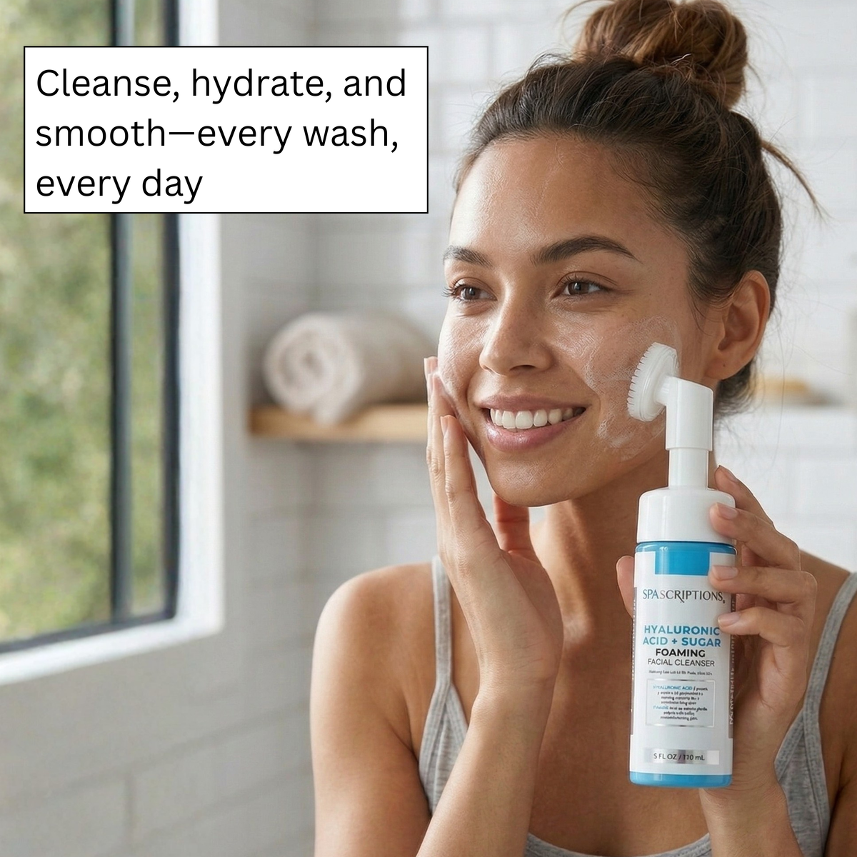 Hyaluronic Acid + Sugar Foaming Facial Cleanser