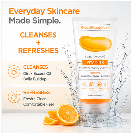 Global Beauty Care Hyaluronic Acid and Sugar Foaming Facial Cleanser 5oz lifestyle texture closeup