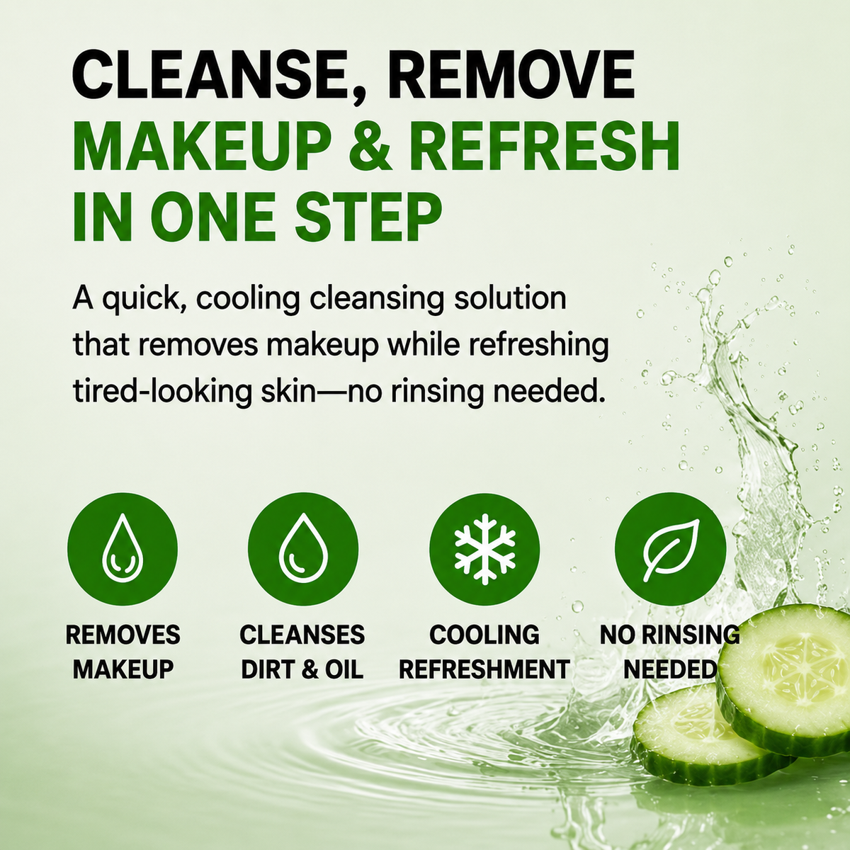 Global Beauty Care Cucumber Makeup Cleansing Wipes 4-pack lifestyle closeup detail