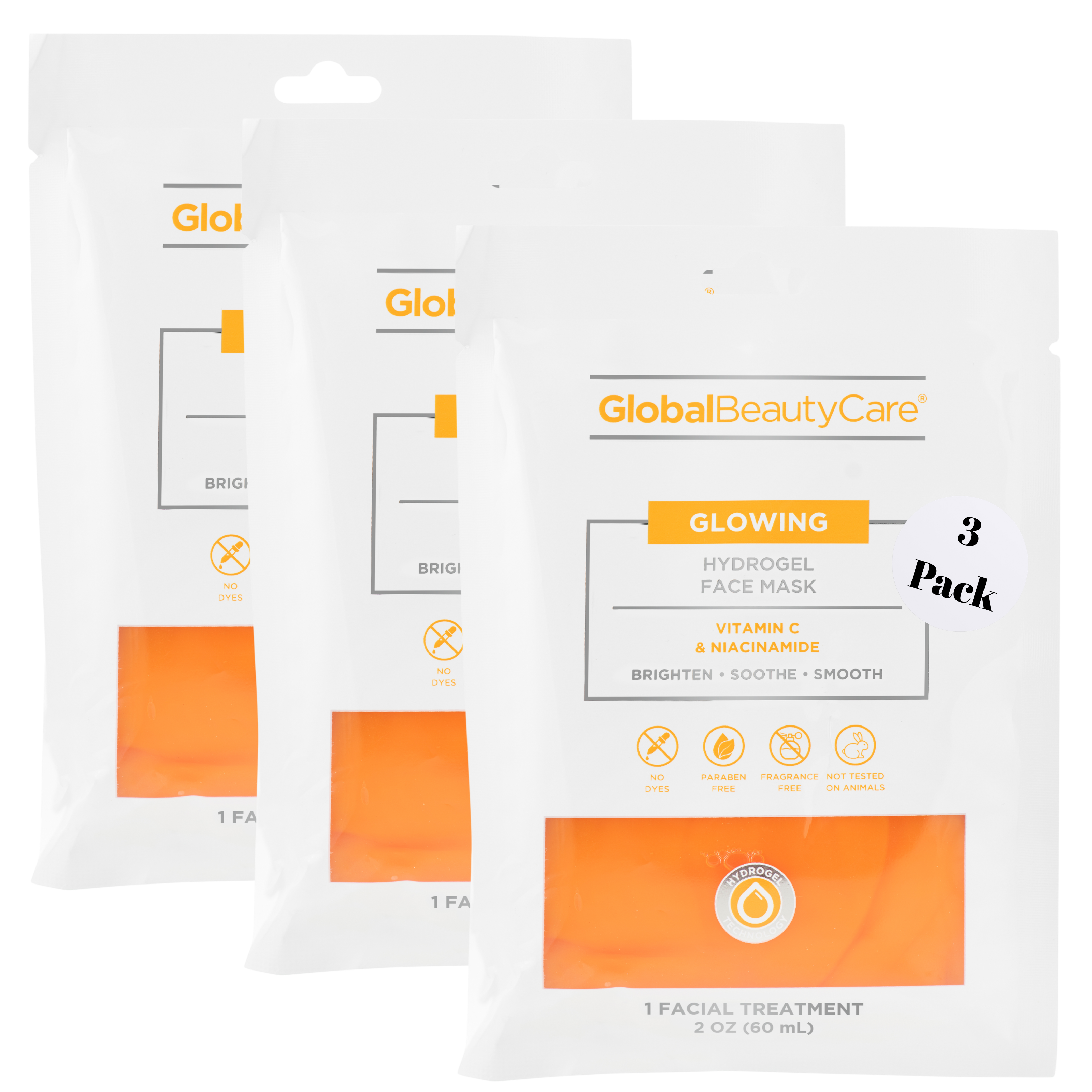 Glowing Hydrogel Face Mask - 3 Pack