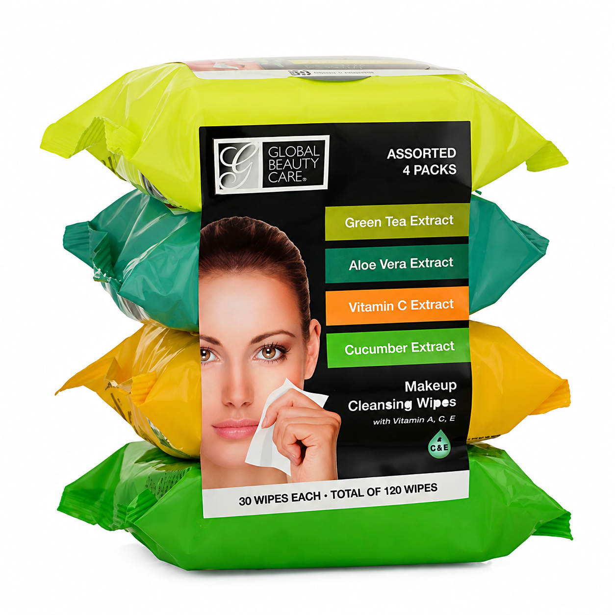 Assorted Makeup Cleansing Wipes 4 Pack