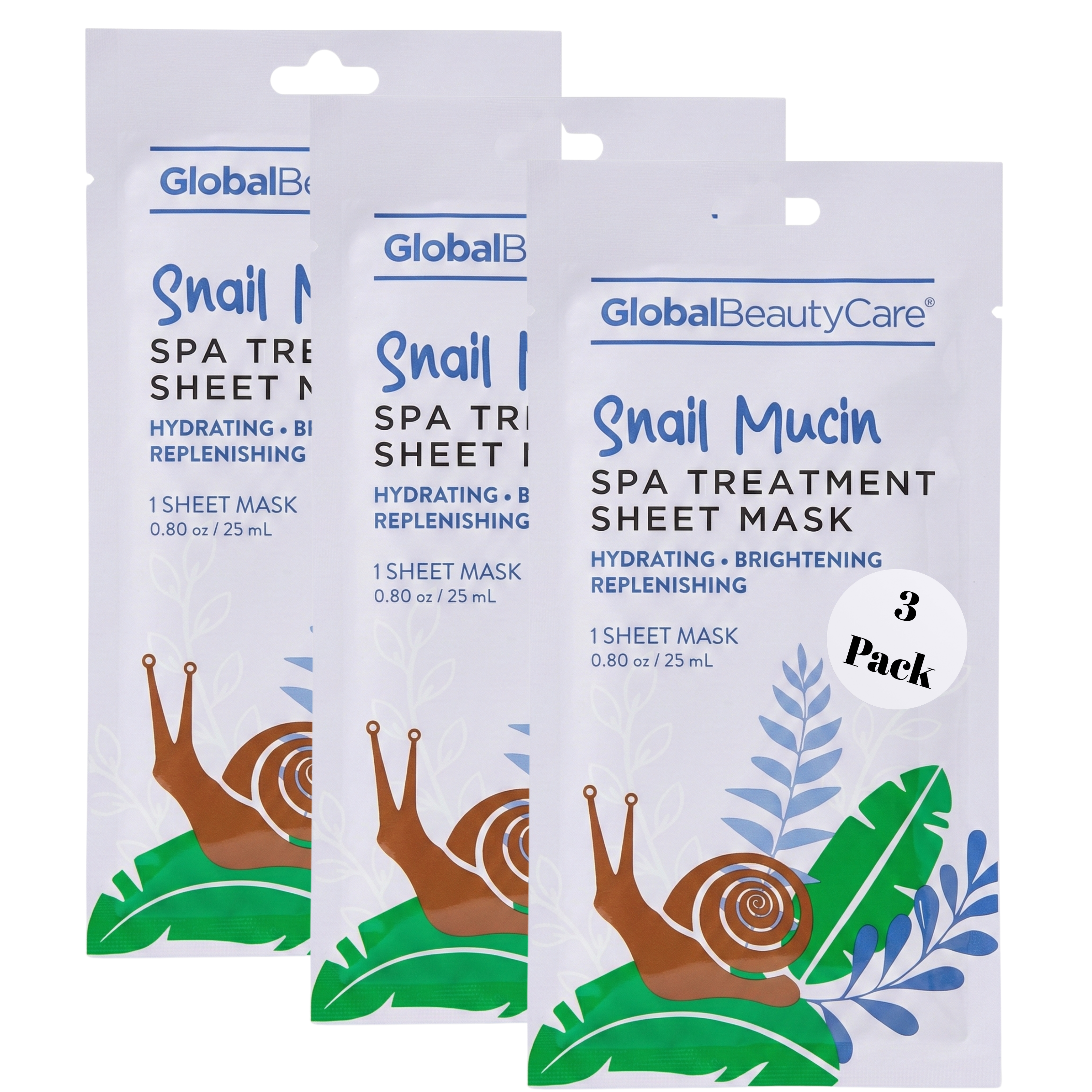 Snail Mucin Face Mask - 3 Pack