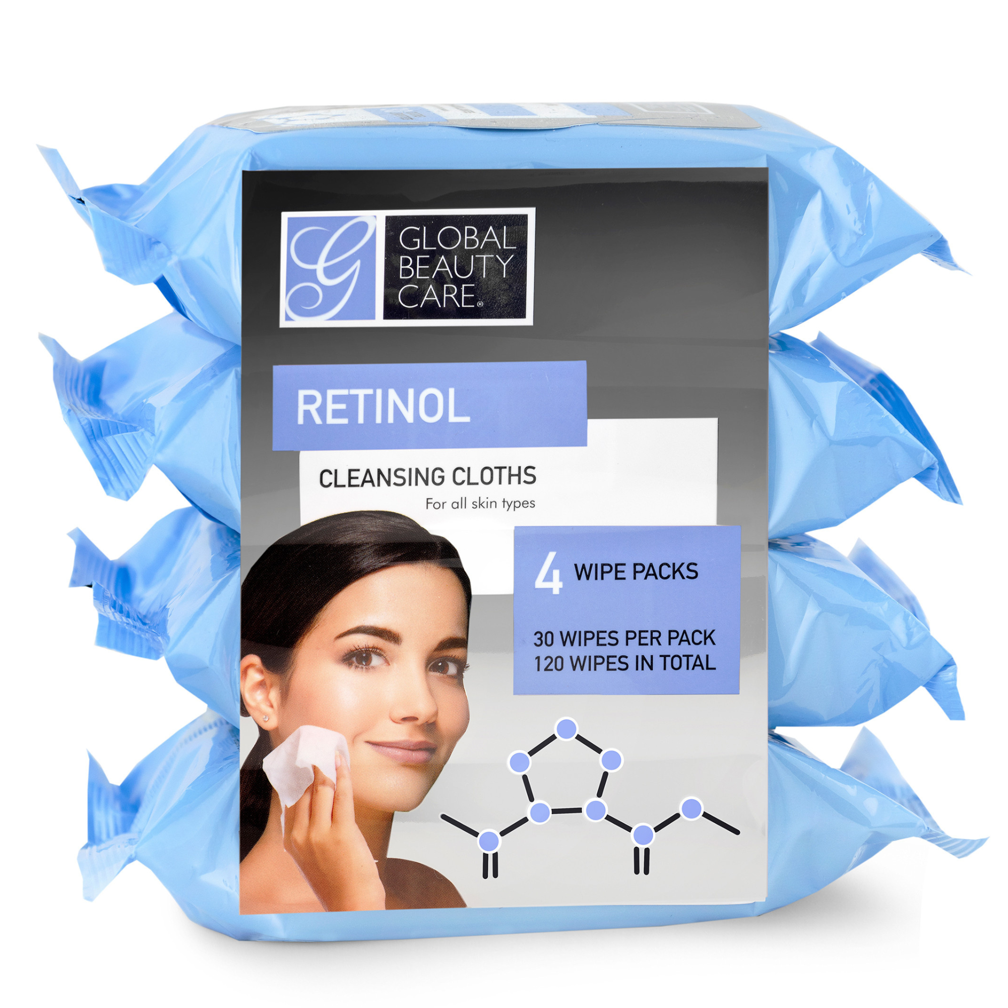 Retinol Makeup Cleansing Wipes - 4 Pack