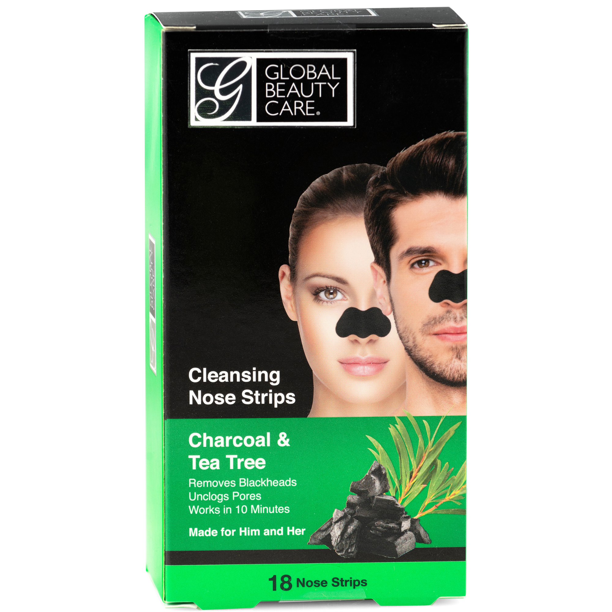 Charcoal & Tea Tree Nose Strips - 18ct
