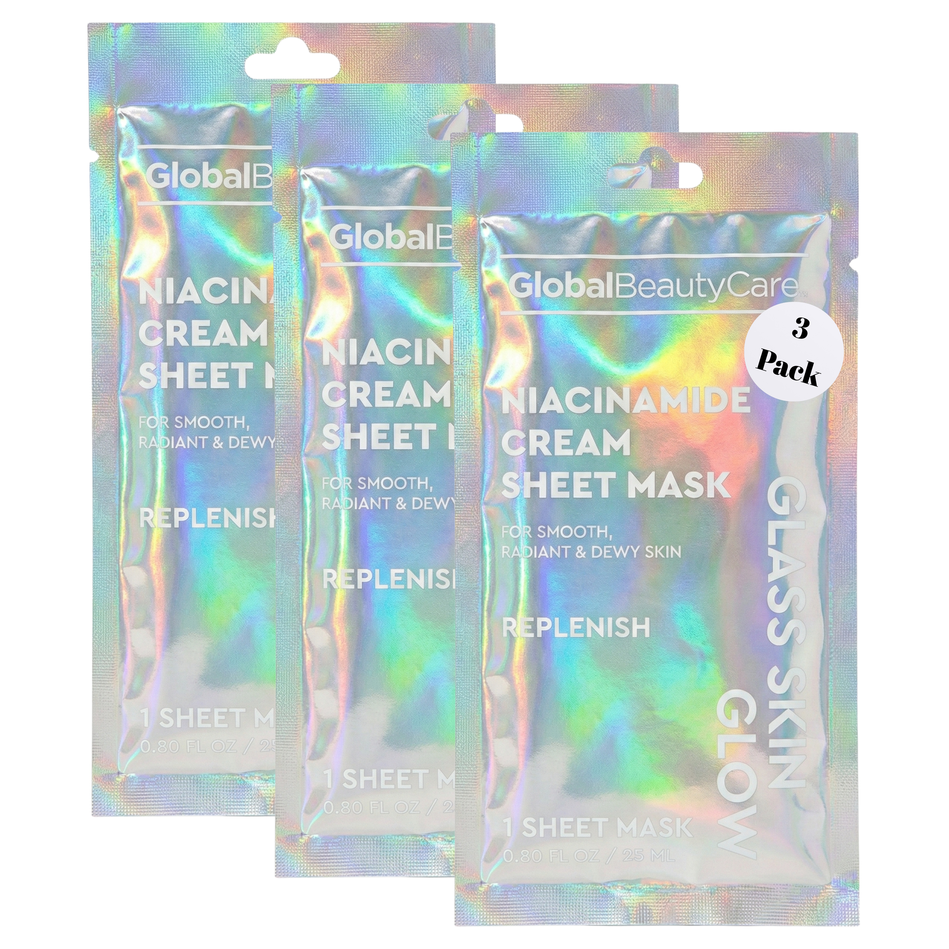 Niacinamide Glass Glow Cream Mask - 3 Pack