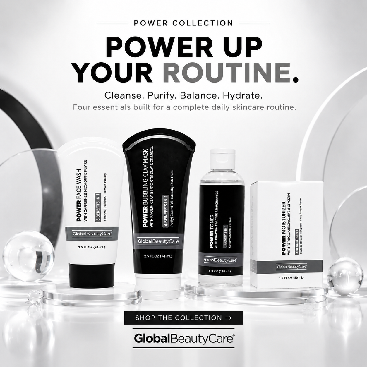 Power Skincare Collection - 4 Piece Set
