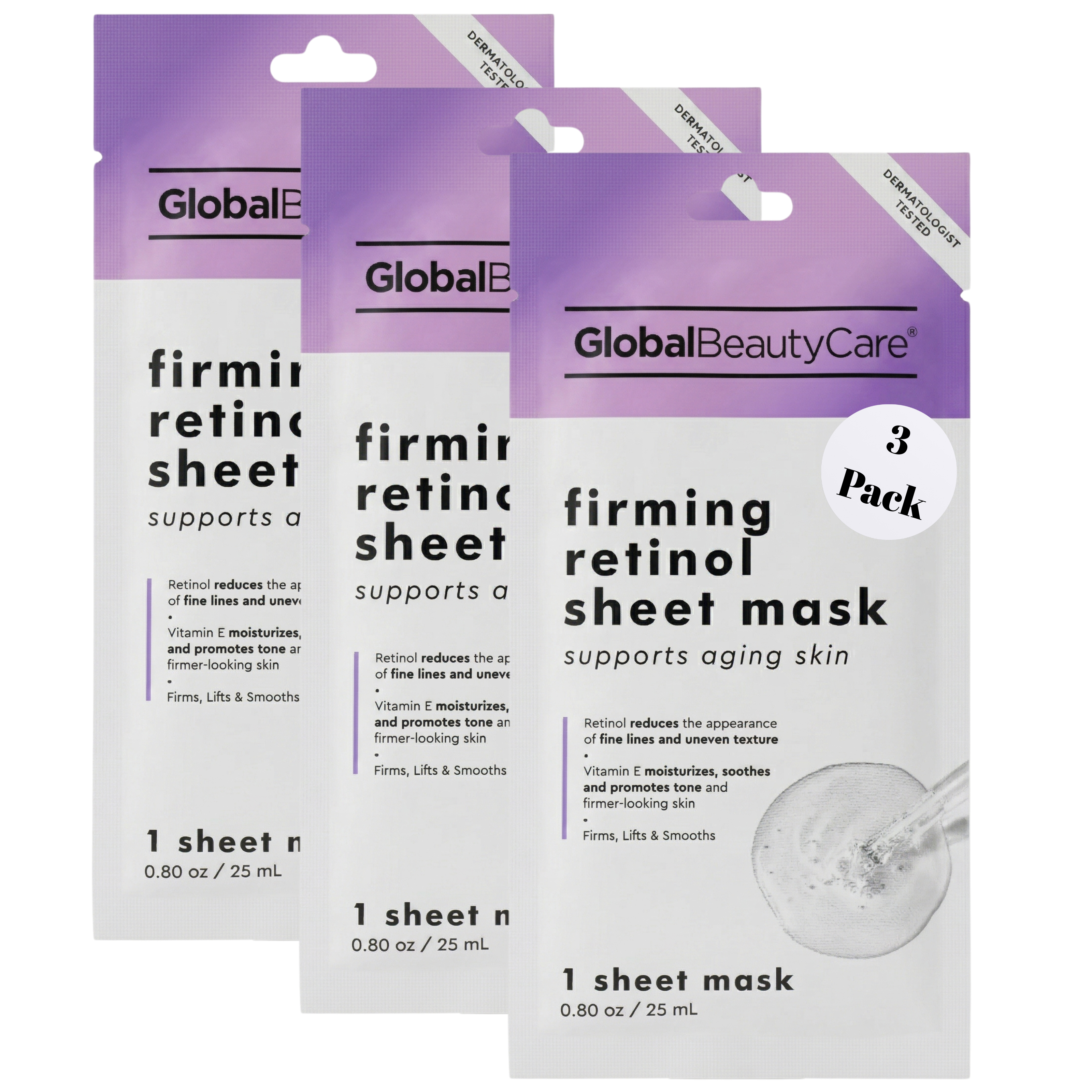 Firming Retinol Sheet Mask - 3 Pack