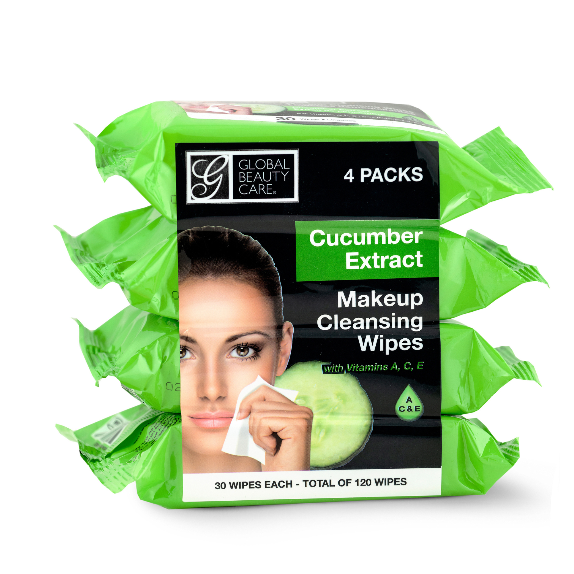 Cucumber Makeup Cleansing Wipes 4 Pack