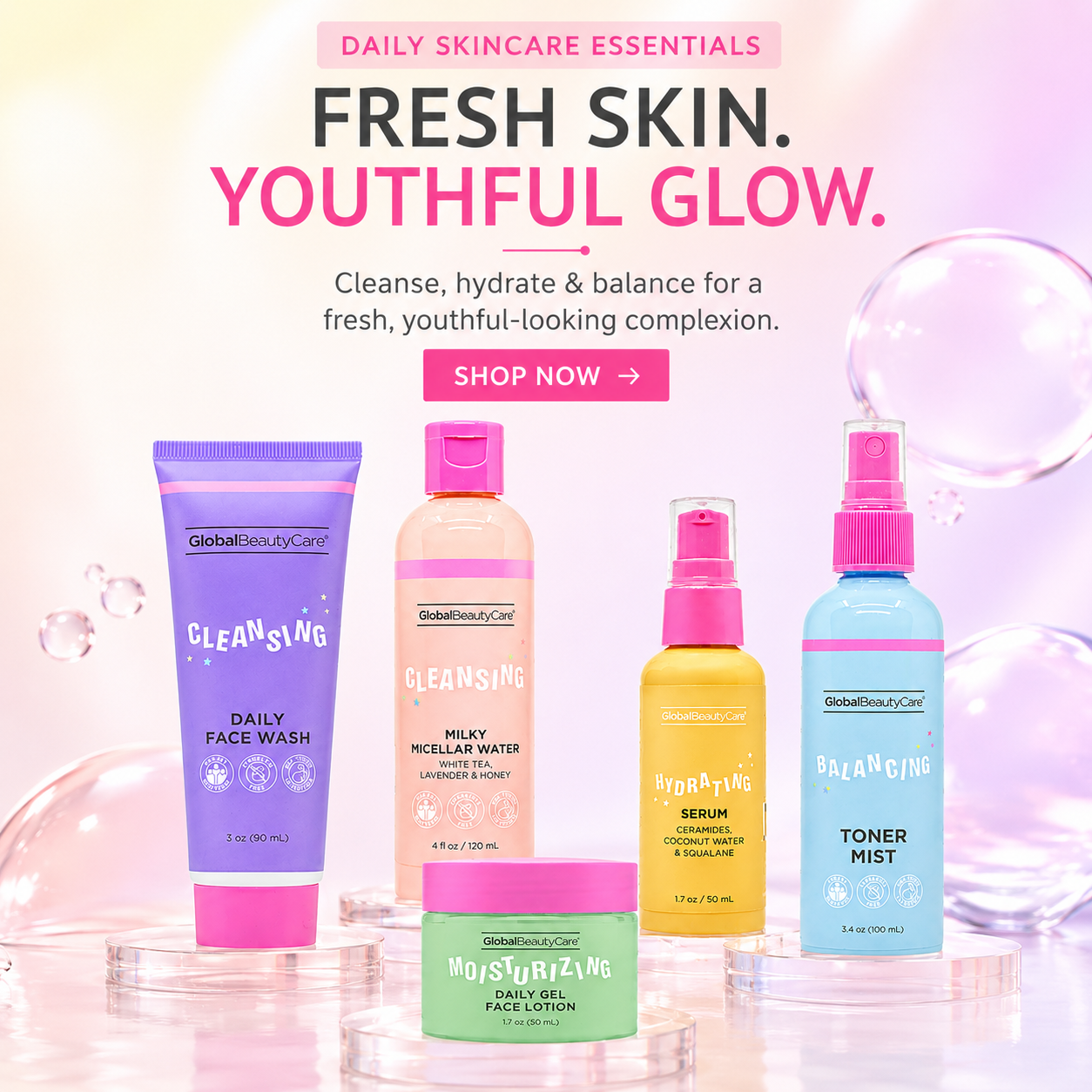 Youthful Skincare Collection - 5 Piece Set